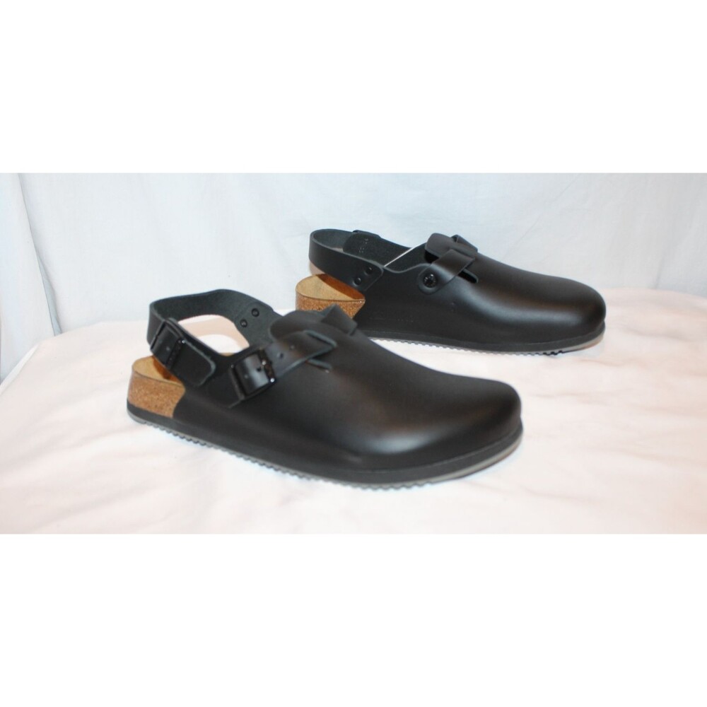 Birkenstock Men Professional Tokio Super Grip Leather Clogs BLACK EU 44 Regular